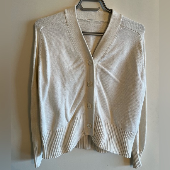 Muji Knit White Cardigan - Picture 1 of 9
